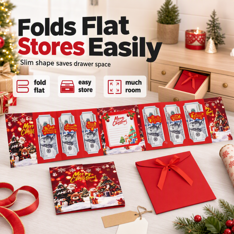 🏆Flash Sale⚡ 50K+ SOLD🎄 Festive Cash Gift Card Envelope with Holiday Notes Space