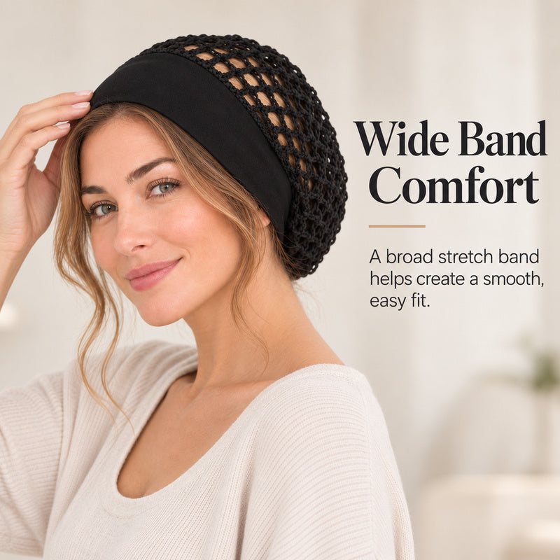 🌿 Gentle on Hair & Scalp! Breathable Elastic Mesh Hair Net Cap 🎀