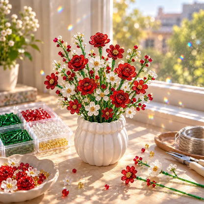 🌷DIY Beaded Wildflower Bouquet Kit – Create Your Own Floral Masterpiece