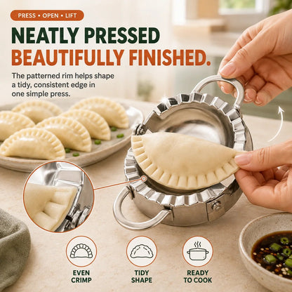 🥟 Stainless Steel Dumpling Maker & Dough Cutter Set – Roll, Fill, Press & Seal with Ease