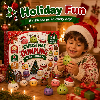 🎅2026 Christmas Squishy Advent Calendar - 24 Days Dumpling Squishies Toys