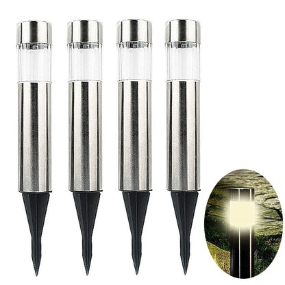 Solar Cylindrical LED Pathway Lawn Light