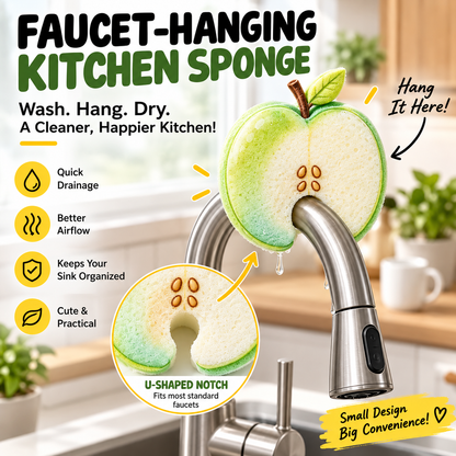 🔥 Limited-Time 49% OFF 🍋 3-Pack Pop-Up Fruit Wood Pulp Sponges | Soft & Non-Scratch Kitchen Cleaning