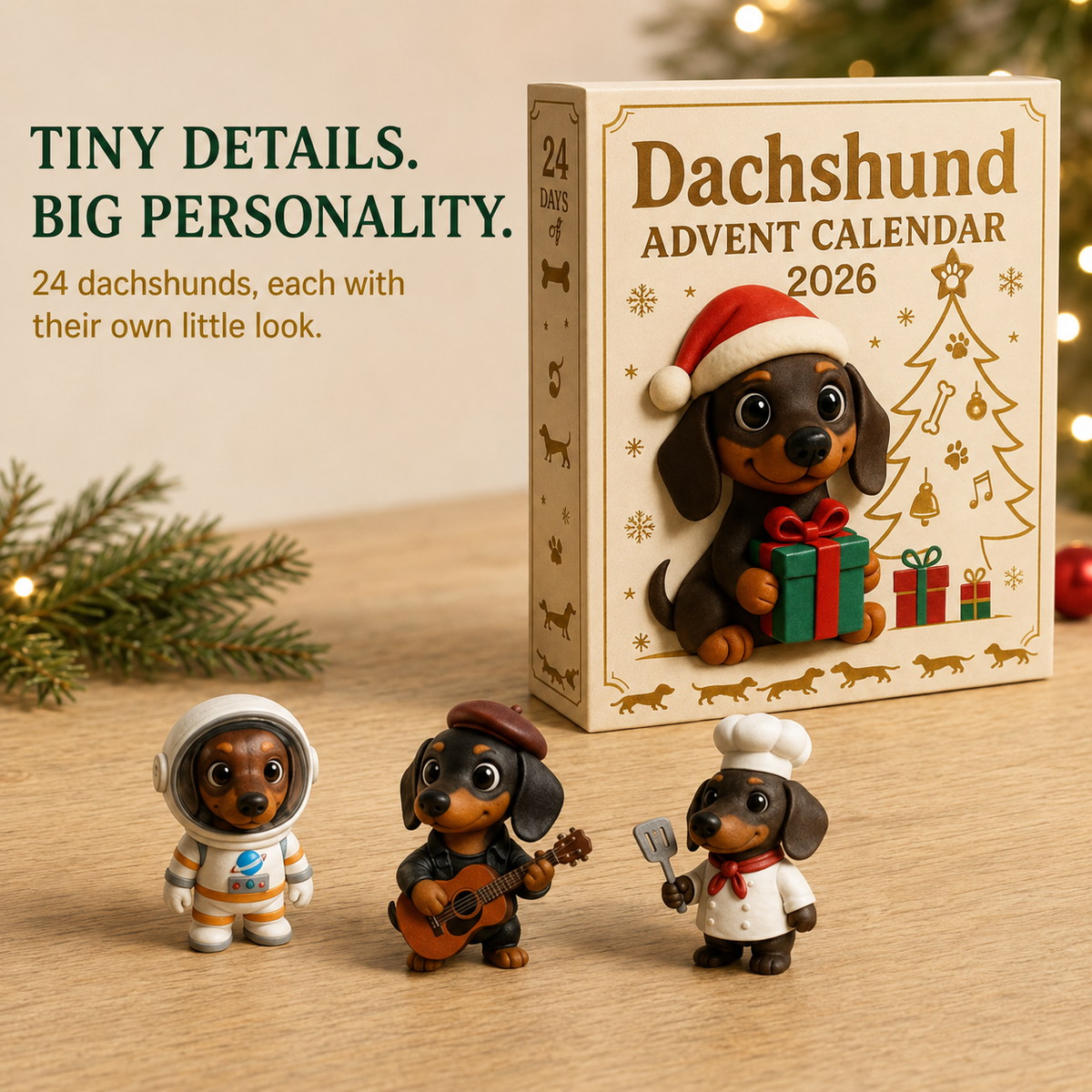 🎄HOT SALE 49% OFF🐾 2026 Dachshund Advent Calendar 🐶✨