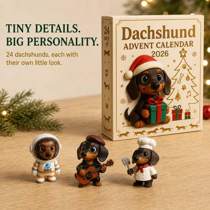 🎄HOT SALE 49% OFF🐾 2026 Dachshund Advent Calendar 🐶✨