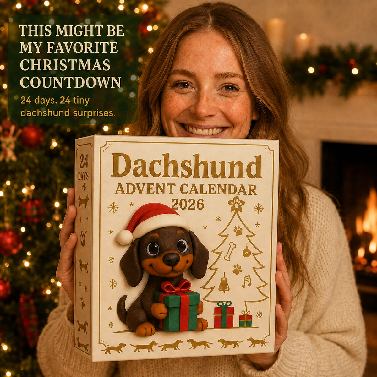 🎄HOT SALE 49% OFF🐾 2026 Dachshund Advent Calendar 🐶✨