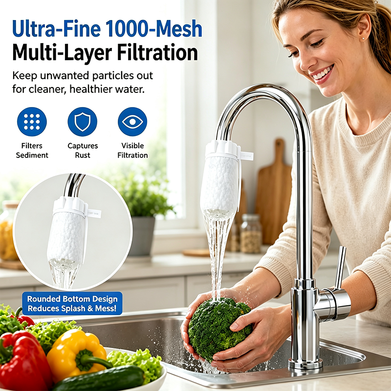 💧 Disposable Cotton Faucet Filter Bags with Fastening Straps