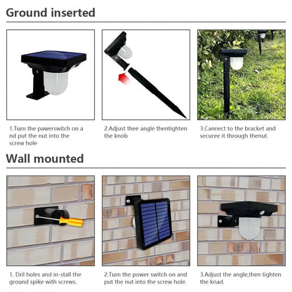 3.7V Ultra Bright Solar Motion Sensor Pathway Lights