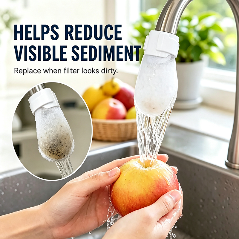 💧 Disposable Cotton Faucet Filter Bags with Fastening Straps
