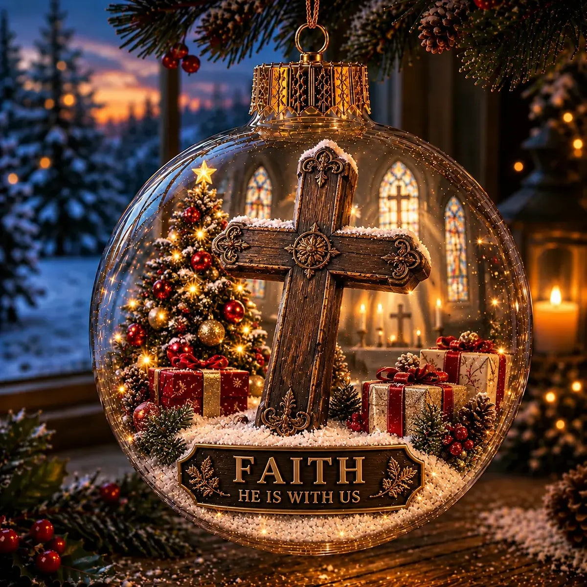 ✝️ Light-Up Christian Faith Christmas Ornament | 12 Glowing Faith-Inspired Designs for Trees, Mantels & Meaningful Gifts 🎄