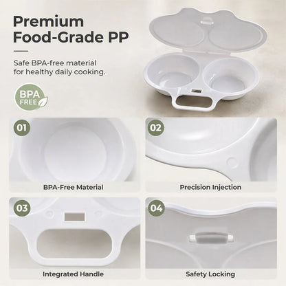 🍳 Microwave Egg Poacher – Dual Egg Breakfast Cooker
