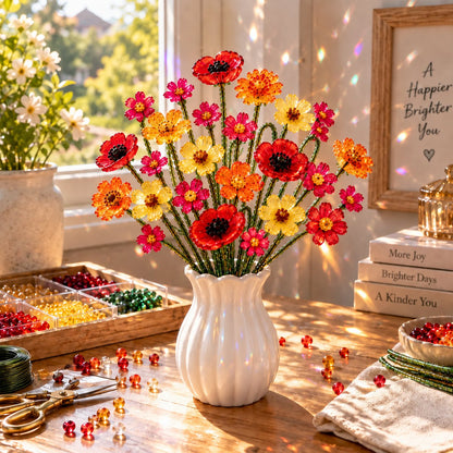 🌷DIY Beaded Wildflower Bouquet Kit – Create Your Own Floral Masterpiece
