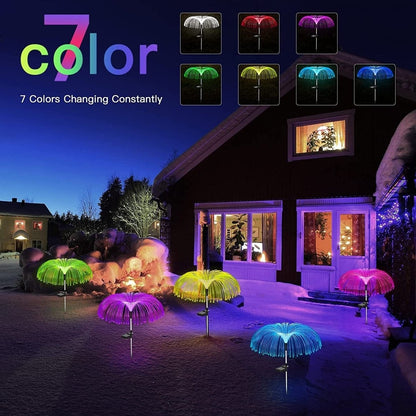 Color Changing Solar Garden Jellyfish Lights 5 PCS
