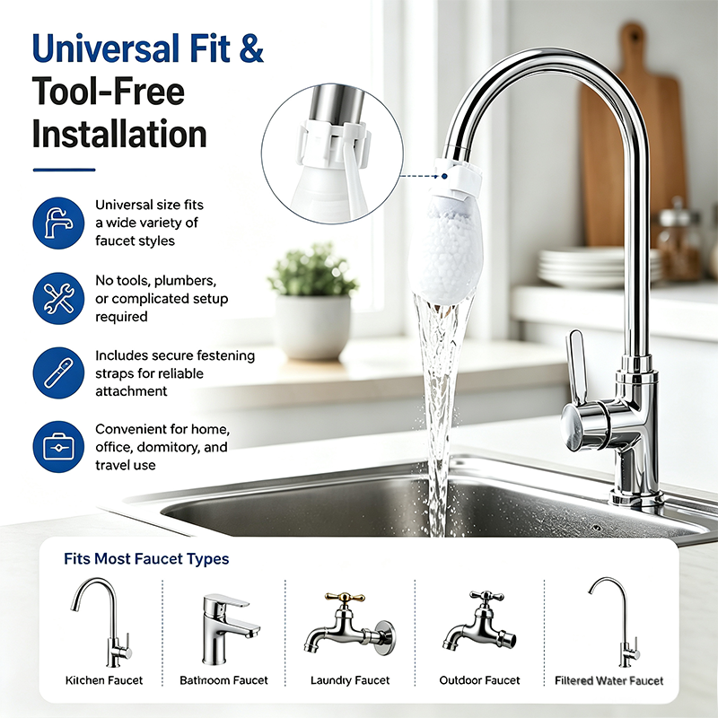 💧 Disposable Cotton Faucet Filter Bags with Fastening Straps