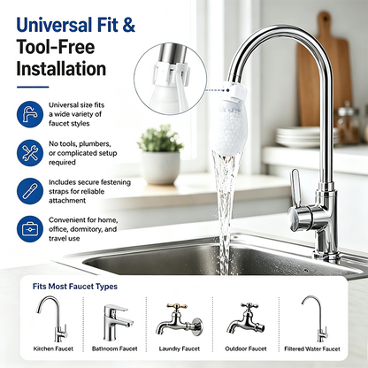 💧 Disposable Cotton Faucet Filter Bags with Fastening Straps