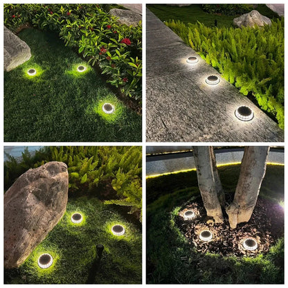 Solar Glowing LED Durable 4 Pack Pathway Lights