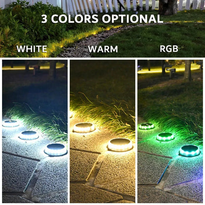 Solar Glowing LED Durable 4 Pack Pathway Lights