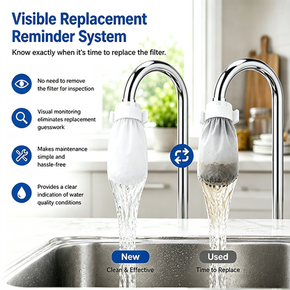 💧 Disposable Cotton Faucet Filter Bags with Fastening Straps