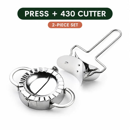 🥟 Stainless Steel Dumpling Maker & Dough Cutter Set – Roll, Fill, Press & Seal with Ease