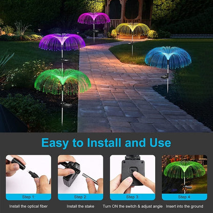 Color Changing Solar Garden Jellyfish Lights 5 PCS