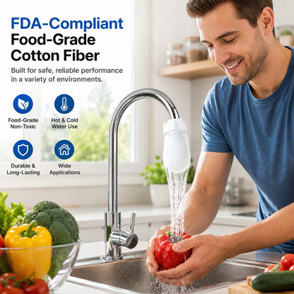 💧 Disposable Cotton Faucet Filter Bags with Fastening Straps