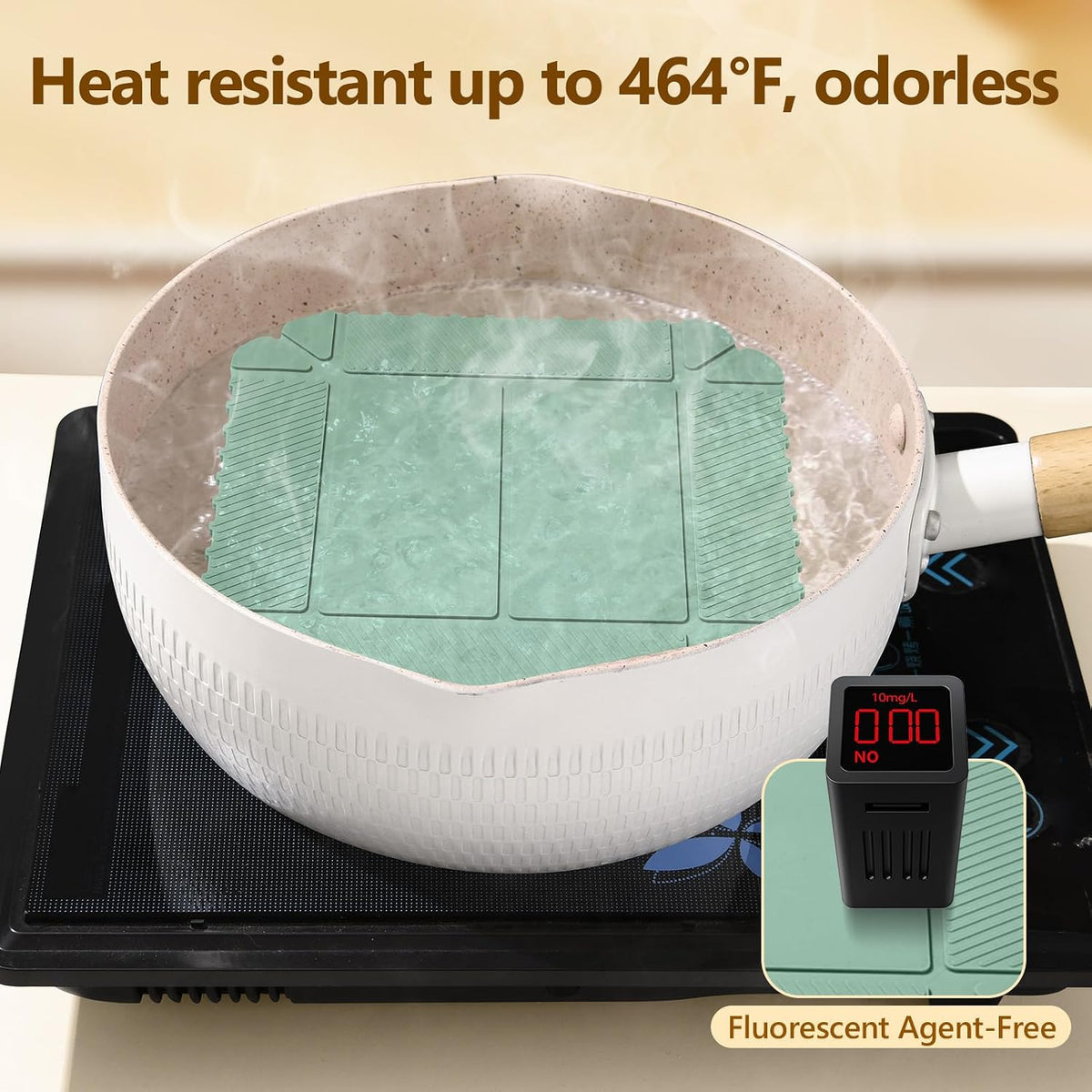 Magnetic Silicone Trivet🍳🧲 Foldable Tray, Heat-Resistant, Food-Grade, Space-Saving