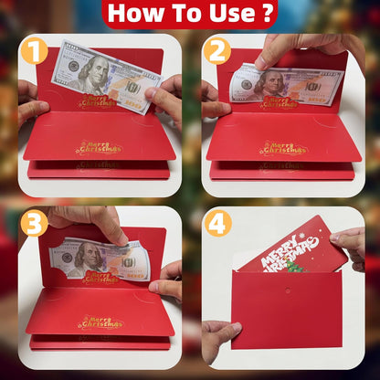 🏆Flash Sale⚡ 50K+ SOLD! Almost Gone-🎅💸Christmas Cash Gift Envelope – A creative way to give cash this Christmas!