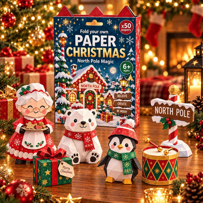 🎄✨ Create Your Own Christmas Magic – Easy 3D Layered Paper Craft Kit for Beginners