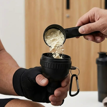 💪Gym Essential|Portable Protein Powder Dispenser Funnel with Carabiner🥤BUY 1 GET 1 FREE