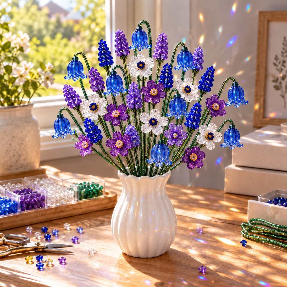 🌷DIY Beaded Wildflower Bouquet Kit – Create Your Own Floral Masterpiece