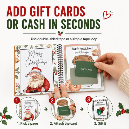 🔥 LIMITED-TIME 50% OFF — 🎅🏼Christmas Gift Card Book📚
