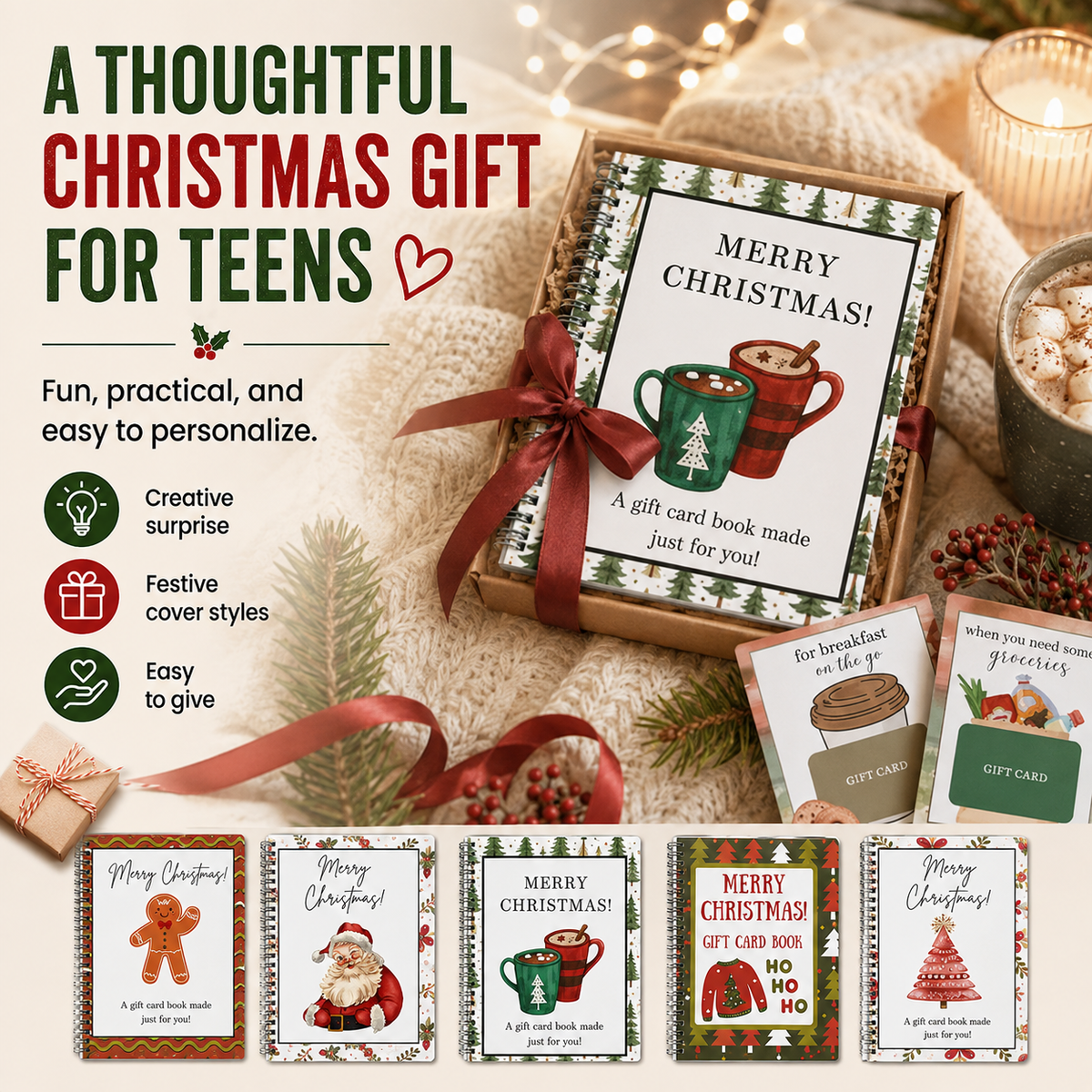🔥 LIMITED-TIME 50% OFF — 🎅🏼Christmas Gift Card Book📚