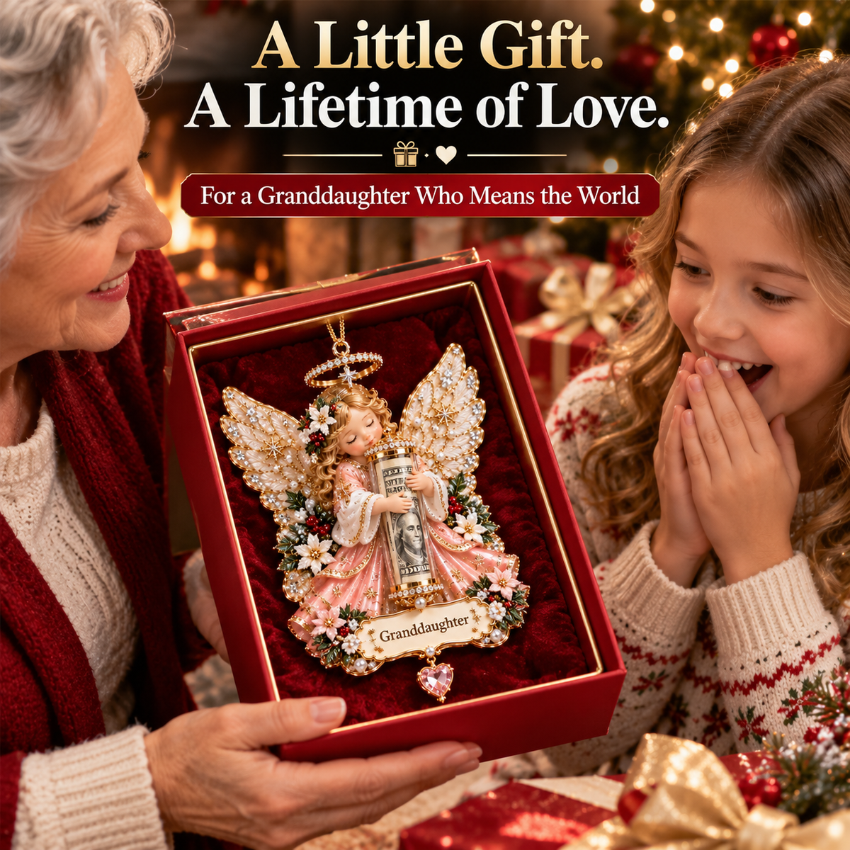 👼🎄 Christmas Angel Cash Holder Ornament