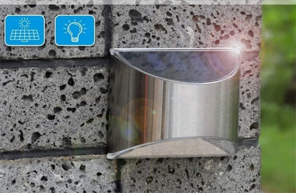 Stainless Steel Outdoor Solar Fence Wall Light