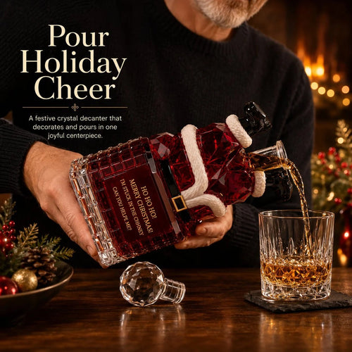 ✨ Santa Stuck in the Chimney Whiskey Bottle