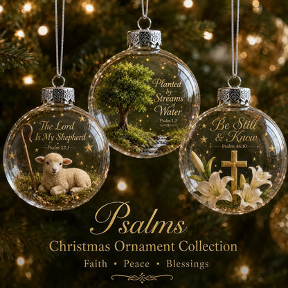 ✨ Psalms Scripture Christmas Ornament – Perfect Christmas Tree Decorations