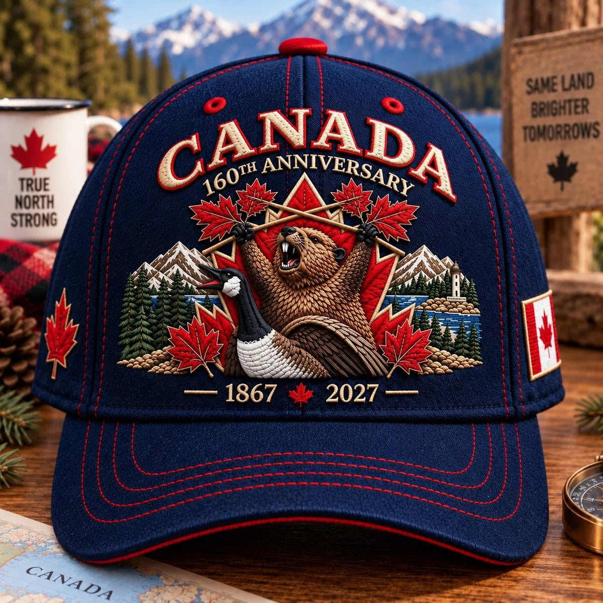🔥 LAST DAY 50% OFF - 🍁 Canada 160th Anniversary 1867–2027 – Premium Embroidered Heritage Cap