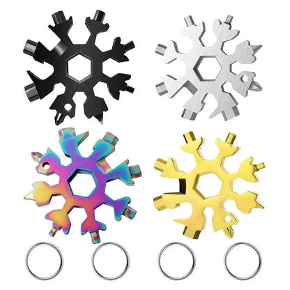 🎉 Holiday Celebration 70% OFF🎉18-in-1 Snowflake Multi Tool, Stainless Steel Wrench with Screwdriver & Bottle Opener