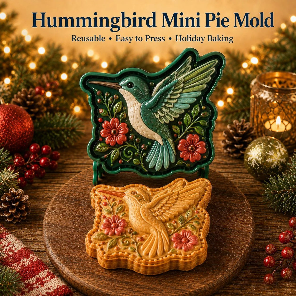 ⏳ Last Day 49% OFF – 🐾 8-Design Animal Mini Pie Mold Collection | Reusable Embossed Molds for Shaping Detailed Highland Cow, Hummingbird, Eagle, Koala & More 🥧✨
