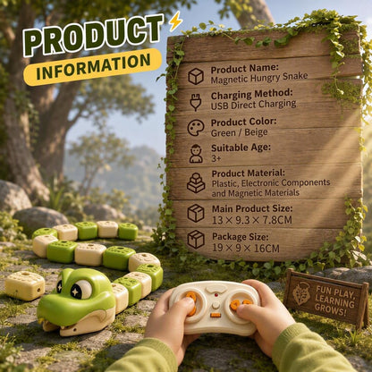 Remote Control Snake Toy with Magnetic Blocks
