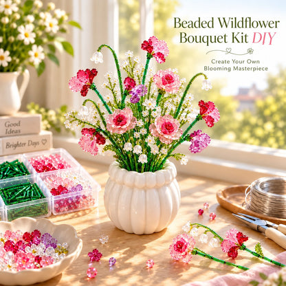 🌷DIY Beaded Wildflower Bouquet Kit – Create Your Own Floral Masterpiece