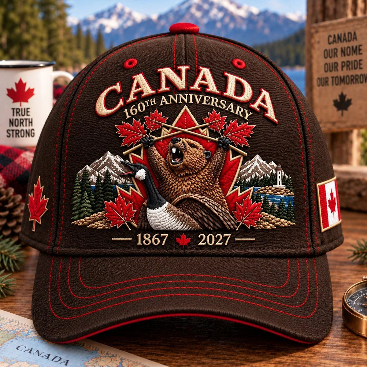 🔥 LAST DAY 50% OFF - 🍁 Canada 160th Anniversary 1867–2027 – Premium Embroidered Heritage Cap