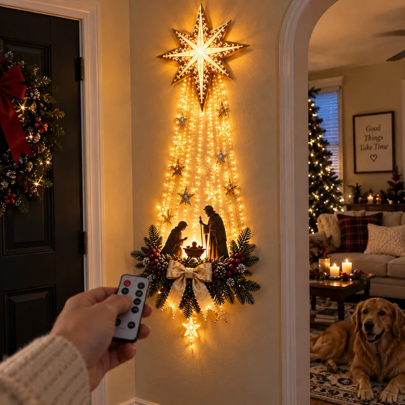 ✝️✝️ Bethlehem Star Nativity Wall Light – A Little Holy Night Magic, Right on Your Wall ✨