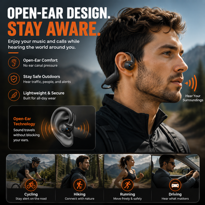🔥8MP AI Camera Bone Conduction Headphones – Premium High-Fidelity Audio, EIS Video Stabilization, 160+ Language Translation, IP54 Waterproof Headset for Outdoor Vlogging & Sports.