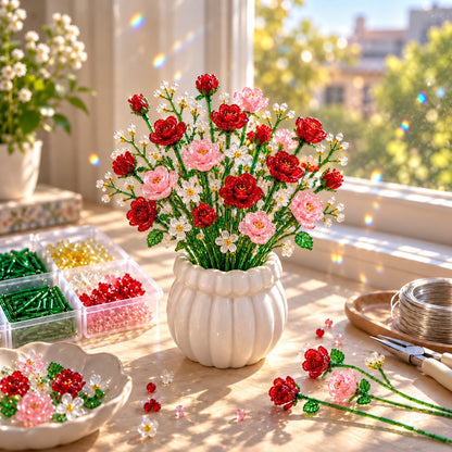 🌷DIY Beaded Wildflower Bouquet Kit – Create Your Own Floral Masterpiece