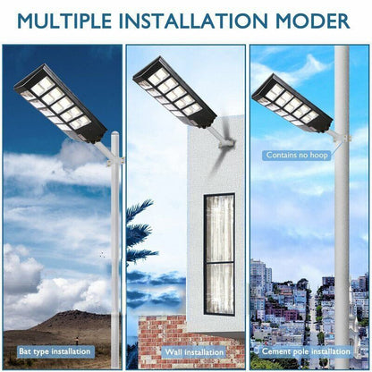 2000W LED Super Bright Outdoor Remote Control Solar Street Light