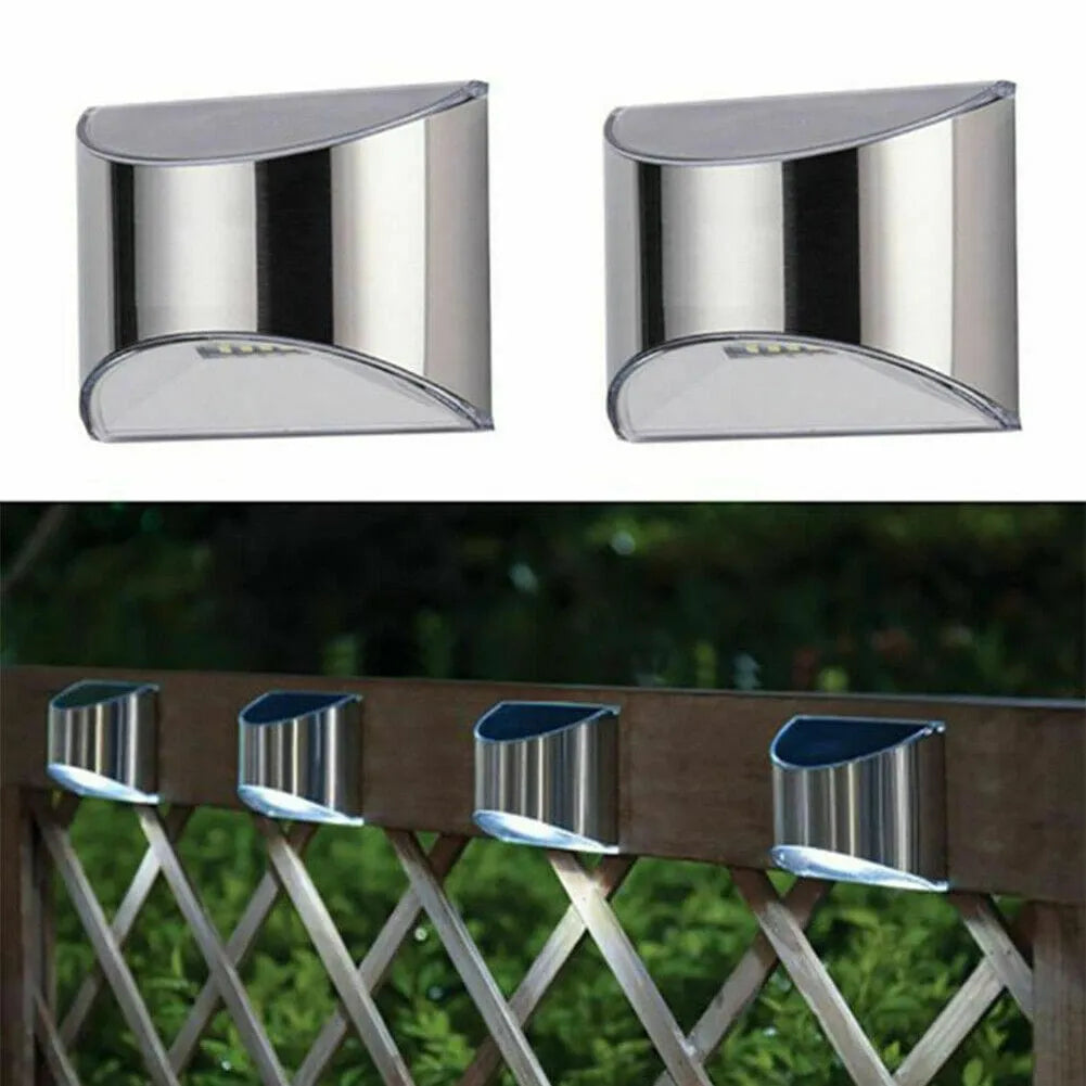 Stainless Steel Outdoor Solar Fence Wall Light