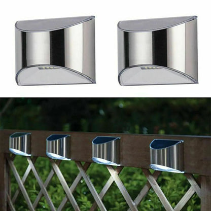 Stainless Steel Outdoor Solar Fence Wall Light