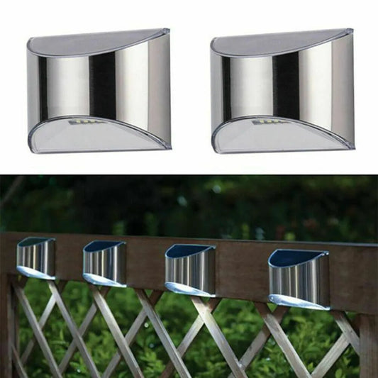 Stainless Steel Outdoor Solar Fence Wall Light