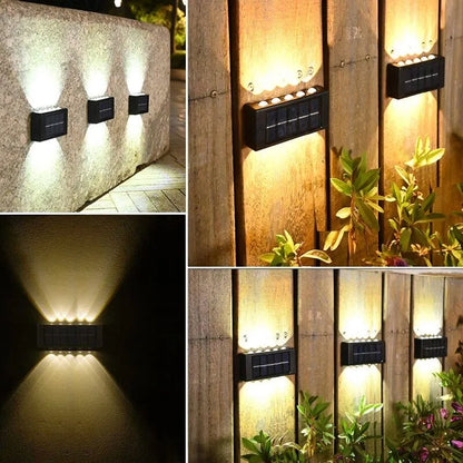 Outdoor LED Solar Wall Fence Light